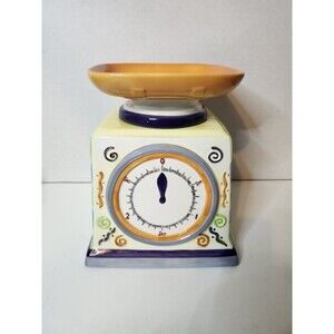 Vintage Bico produce scale cookie, candy, treat jar  made in China 9.5" Tall